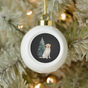 Boule En Céramique Arbre de Noël de fête de chien amateur de chien No