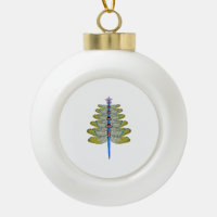Arbre de Noël de libellule, insecte de Noël Amant