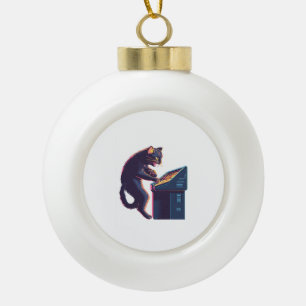 Boule En Céramique Arcade Meowster – Chat joueur nostalgique