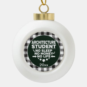 Boule En Céramique Architecture Étudiant Dormir Argent Vie Blanche P