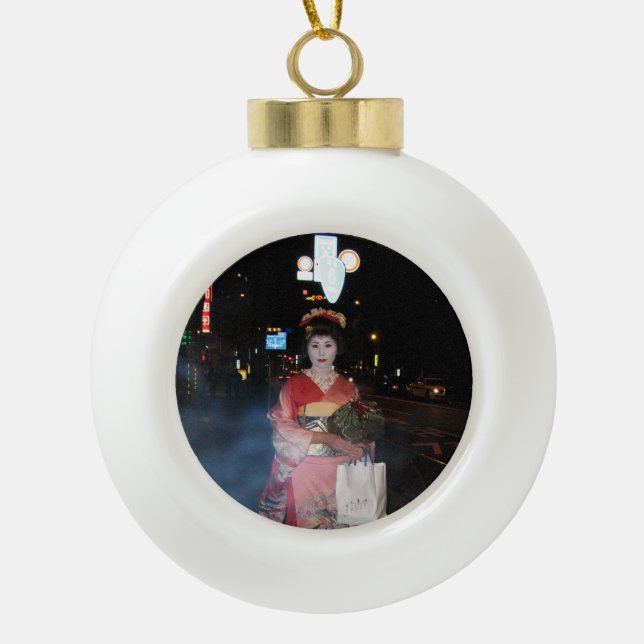 Boule En Céramique Asakusa Geisha Neo Tokyo (Devant)