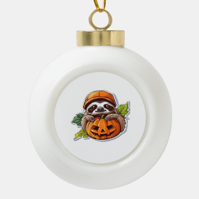 Boule En Céramique Baguette classique Halloween Halloween Sticker (Devant)
