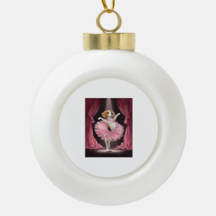 Boule En Céramique Ballerina Beagle � Danse de chien drôle
