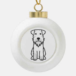 Boule En Céramique Bande dessinée de chien de Schnauzer miniature