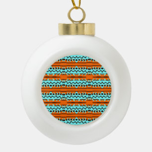 Boule En Céramique Bandes aquarelles, motif coloré et lumineux.