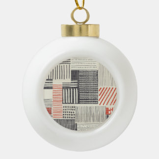 Boule En Céramique Bandes géométriques dessinées à la main, motif san