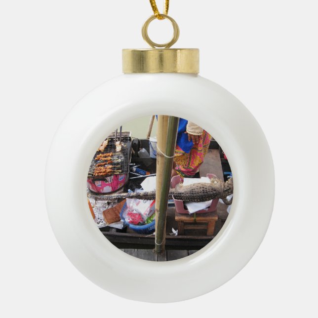 Boule En Céramique Barbecue de viande de crocodile ... Thaïlande Stre (Devant)