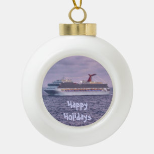 Boule En Céramique Bateau dans le pourpre