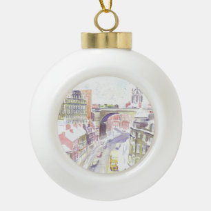 Boule En Céramique Bauble de Noël du régent de Newcastle AEC