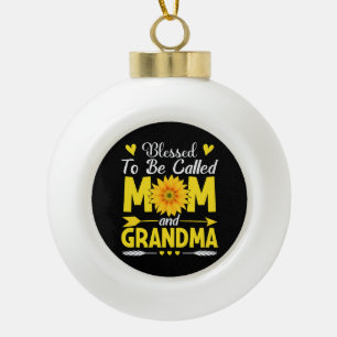 Boule En Céramique Bénie d'être appelée maman et grand-mère
