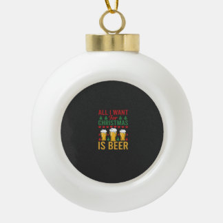 Boule En Céramique Bière de Noël Fête de Boisson