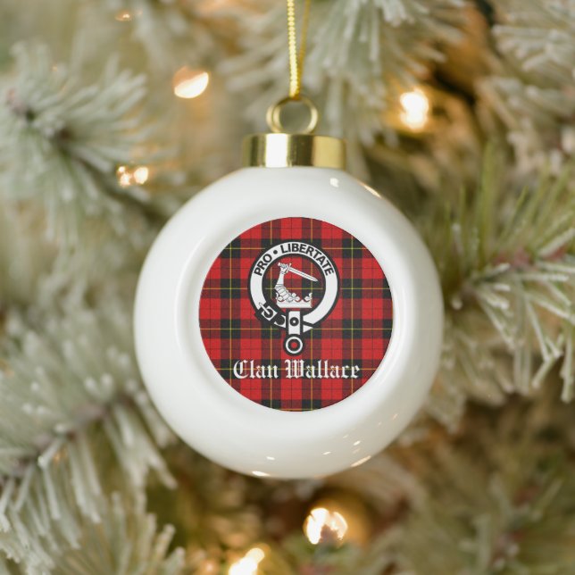 Boule En Céramique Blason de clan Wallace personnalisé et tartan (Arbre)