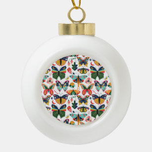 Boule En Céramique Boho Butterflies : Motif en papier peint sans cout