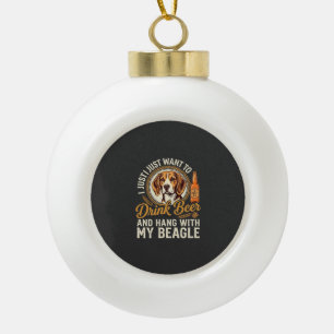 Boule En Céramique Boire Bière Beagle Chien Bière Artisanale Bouteill