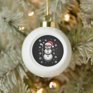 Boule En Céramique Bonhomme de neige balle de golf de Noël Santa lune