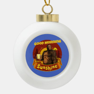 Boule En Céramique Bonjour Soleil Bigfoot Café Humour Art