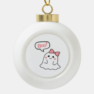 Boule En Céramique Boo ! Cute Boo Minimal Clean