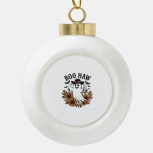 Boule En Céramique Boo Haw Cowboy Fantôme Tournesols Chauves-souris H