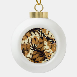 Boule En Céramique Bright Tropical Feuilles Dark Motif