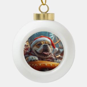 Boule En Céramique Bullmastiff Dog Roller Dessous de verre Noël