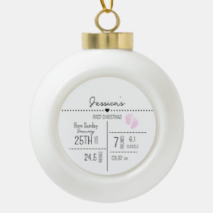 Boule En Céramique Cadeau de photo personnalisé de statistiques de na