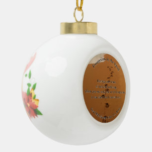 Boule En Céramique Cadeau de poème sur des empreintes dans le sable
