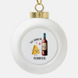 Boule En Céramique Cadeau Valentine Vous Me Rendre Complet