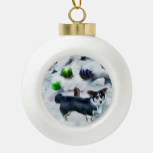 Boule En Céramique Cadeaux de Noël Cardigan Welsh Corgi
