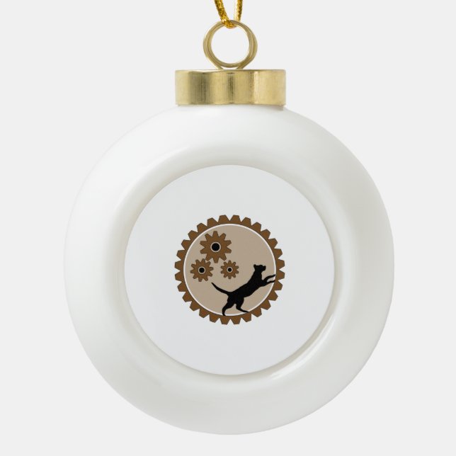 Boule En Céramique cage à moteur pour chien avec roues (Devant)