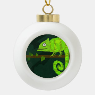 Boule En Céramique Caméléon mignon vert