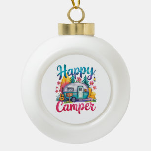 Boule En Céramique Camping drôle et heureux Vêtements de camping Remo
