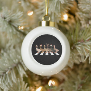 Boule En Céramique Canards de Noël Drôles Animaux Cadeau pour les Ama