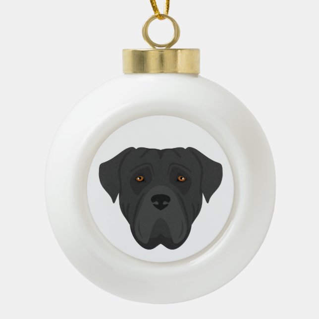 Boule En Céramique Cane Corso, Italian mastiff Christmas Ornament (Devant)