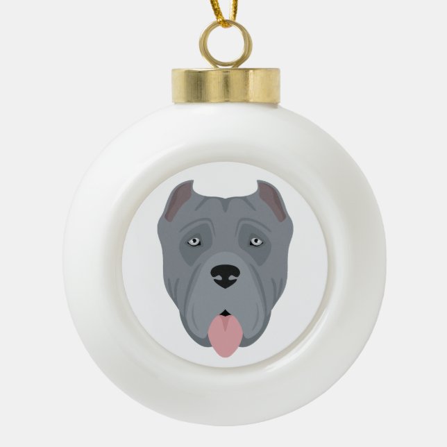 Boule En Céramique Cane Corso, Italian mastiff Christmas Ornament (Devant)