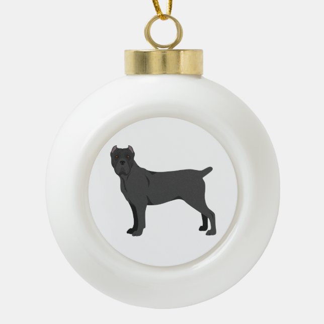 Boule En Céramique Cane Corso, Italian mastiff Christmas Ornament (Devant)