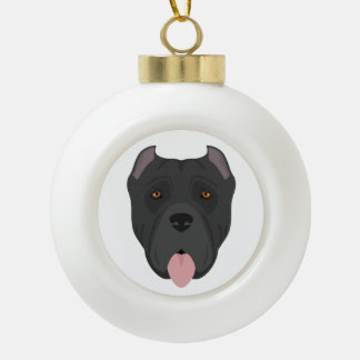 Boule En Céramique Cane Corso, Italian mastiff Christmas Ornament