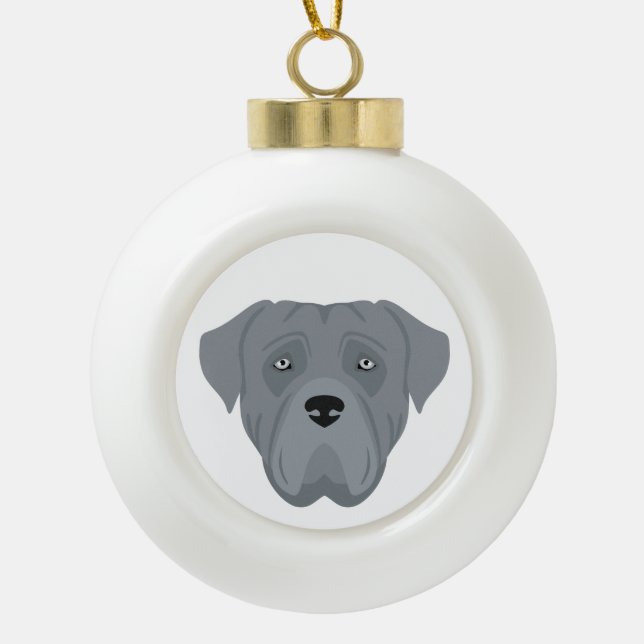 Boule En Céramique Cane Corso, Italian mastiff Christmas Ornament (Devant)