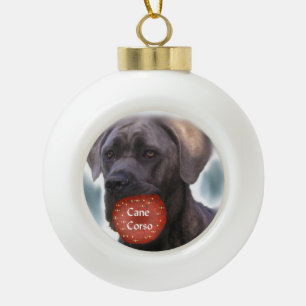 Boule En Céramique Canne Corso Noël