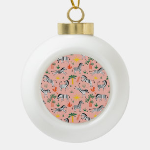 Boule En Céramique Caricature Zebras Funny Motif sans couture