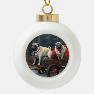 Boule En Céramique Carlin Noël Festive Saison