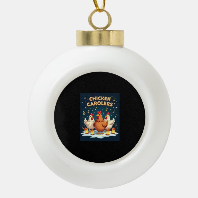 Boule En Céramique Caroleurs de poulet (Devant)