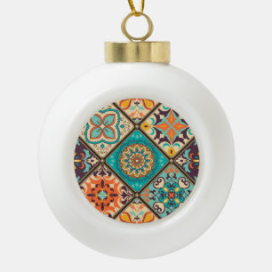 Boule En Céramique Carrelage en patchwork coloré : Motifs islamiques.