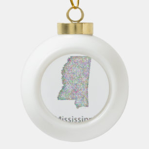Boule En Céramique Carte du Mississippi