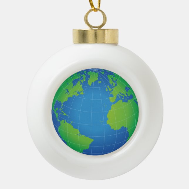 Boule En Céramique Carte du monde (Devant)