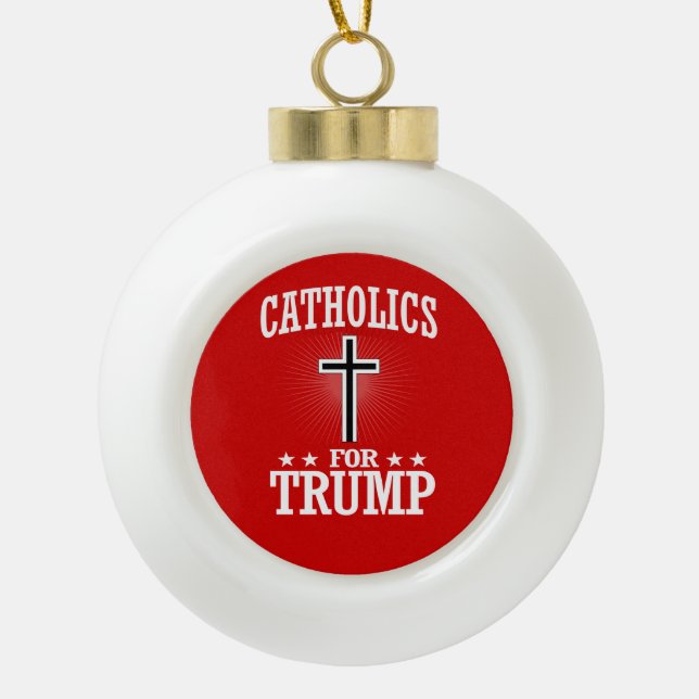 BOULE EN CÉRAMIQUE CATHOLIQUE DE TRUMP (Devant)