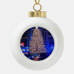 Boule En Céramique Centre Rockefeller 2021 pour les arbres de Noël