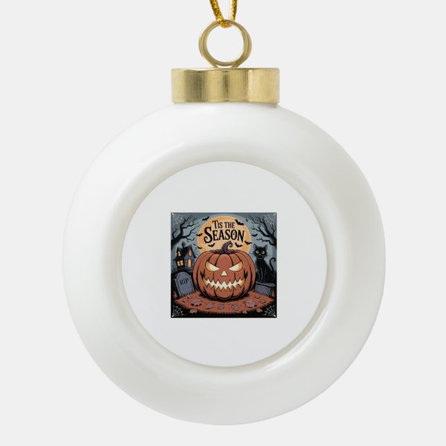 Boule En Céramique C'est la saison Halloween (Devant)