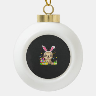Boule En Céramique Chasse aux œufs de Pâques Paresseux Mignon Lapin O