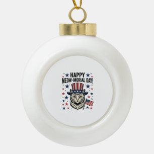 Boule En Céramique Chat patriotique Meow-morial Day Conception vector