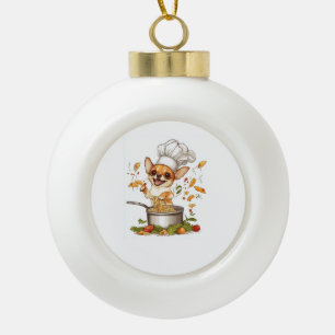 Boule En Céramique Chef Chihuahua � Maître Chien Culinaire